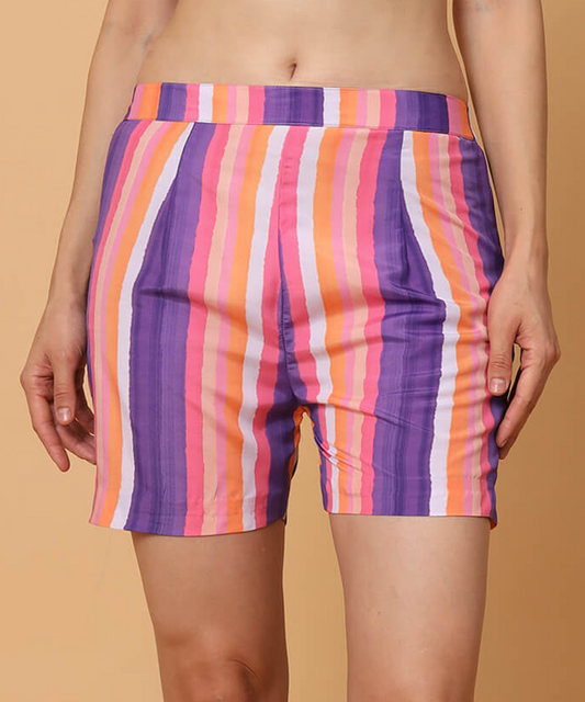 Purple maple stripped shorts